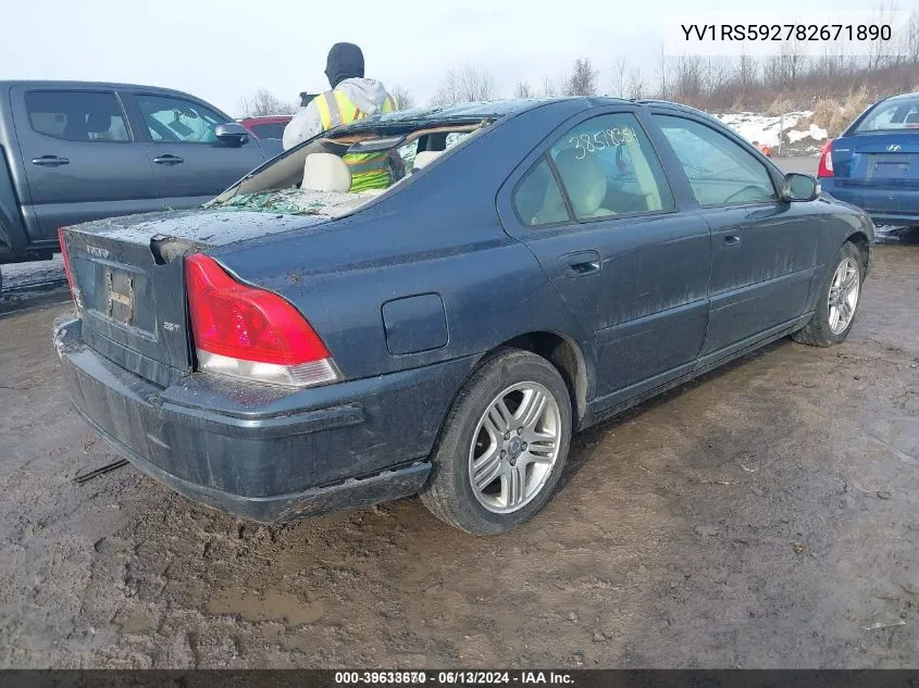 2008 Volvo S60 2.5T VIN: YV1RS592782671890 Lot: 39633670