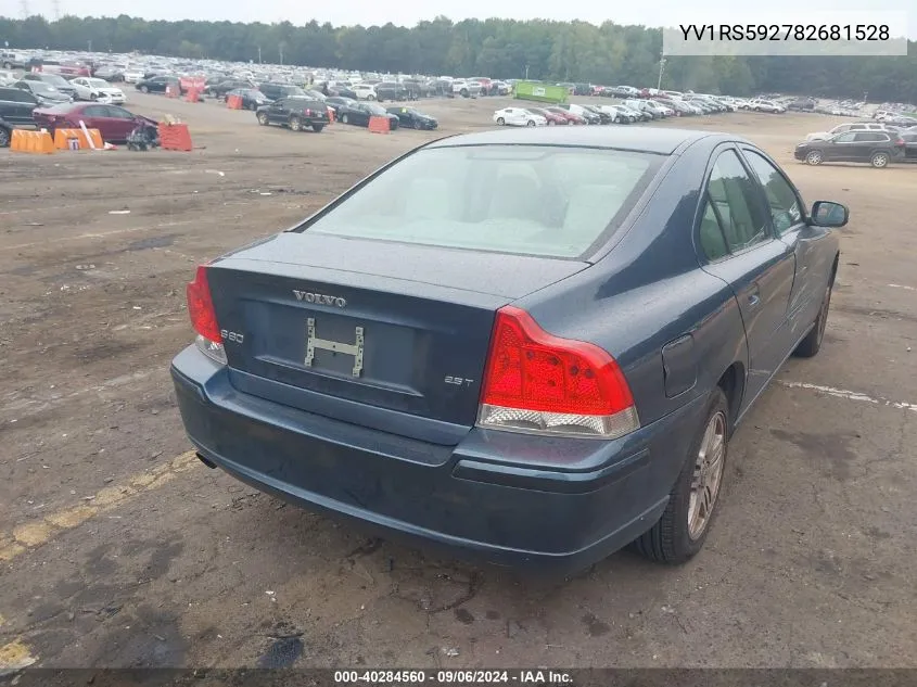 YV1RS592782681528 2008 Volvo S60 2.5T