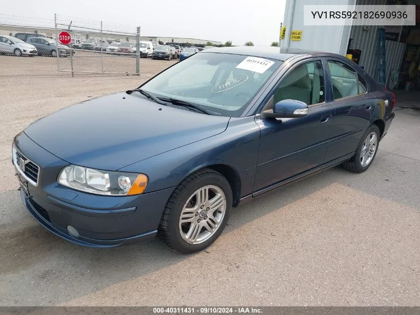 2008 Volvo S60 2.5T VIN: YV1RS592182690936 Lot: 40311431