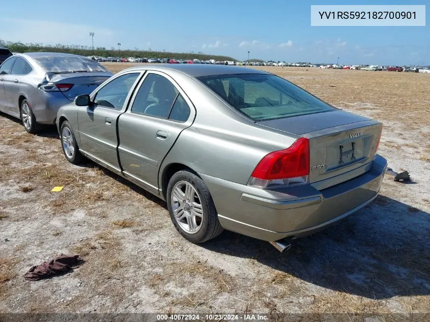 2008 Volvo S60 2.5T VIN: YV1RS592182700901 Lot: 40672924