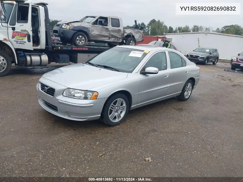 2008 Volvo S60 2.5T VIN: YV1RS592082690832 Lot: 40813692