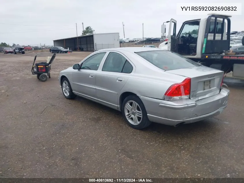 2008 Volvo S60 2.5T VIN: YV1RS592082690832 Lot: 40813692