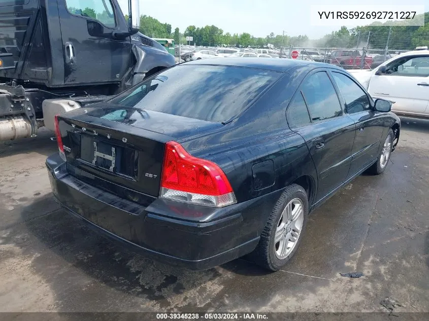 YV1RS592692721227 2009 Volvo S60 2.5T/2.5T Special Edition