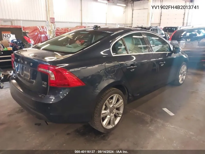 YV1902FH4B2013741 2011 Volvo S60 T6