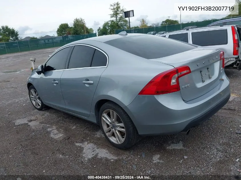 2011 Volvo S60 T6 VIN: YV1902FH3B2007719 Lot: 40438431