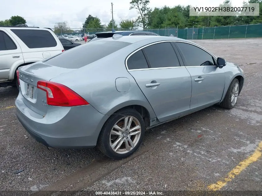 2011 Volvo S60 T6 VIN: YV1902FH3B2007719 Lot: 40438431