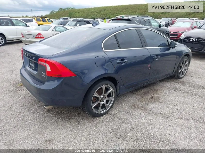 2011 Volvo S60 T6 VIN: YV1902FH5B2014400 Lot: 40495760