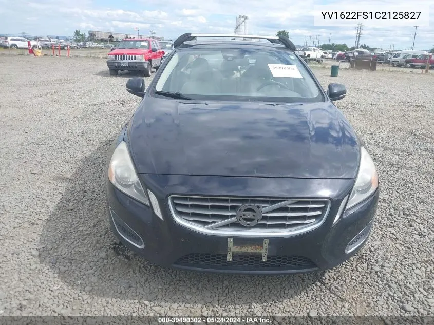 2012 Volvo S60 T5 VIN: YV1622FS1C2125827 Lot: 39490302