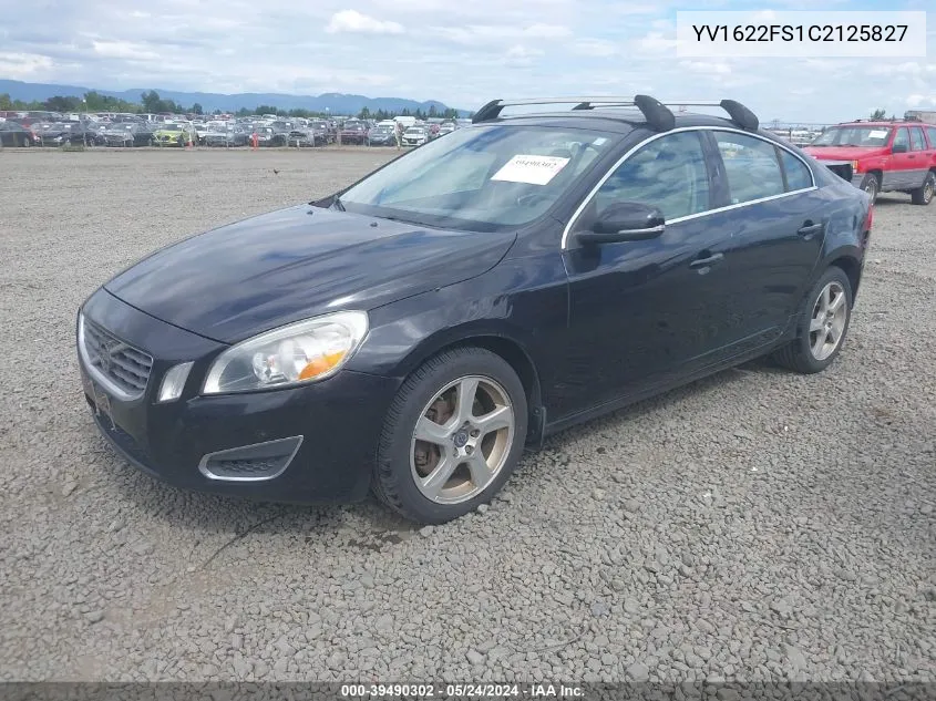 2012 Volvo S60 T5 VIN: YV1622FS1C2125827 Lot: 39490302