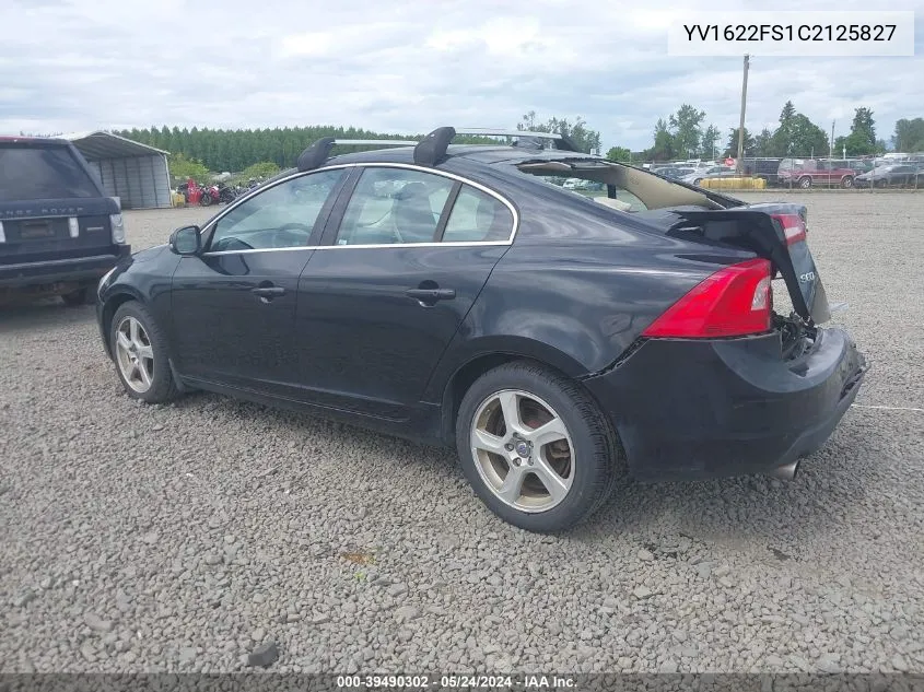 2012 Volvo S60 T5 VIN: YV1622FS1C2125827 Lot: 39490302