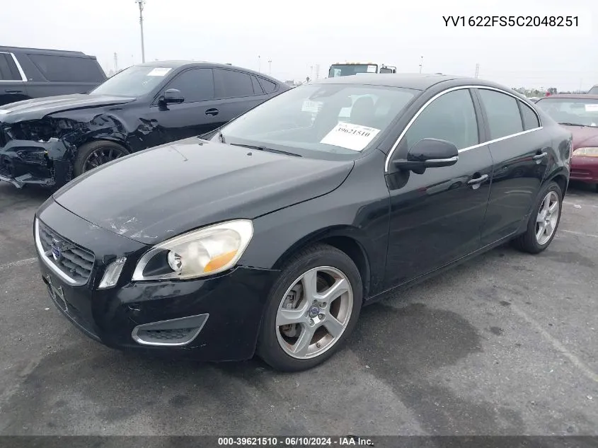 2012 Volvo S60 T5 VIN: YV1622FS5C2048251 Lot: 39621510