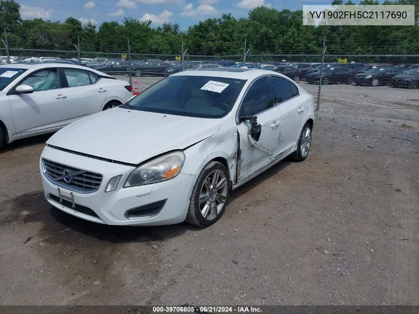 2012 Volvo S60 T6/T6 R-Design VIN: YV1902FH5C2117690 Lot: 39706805