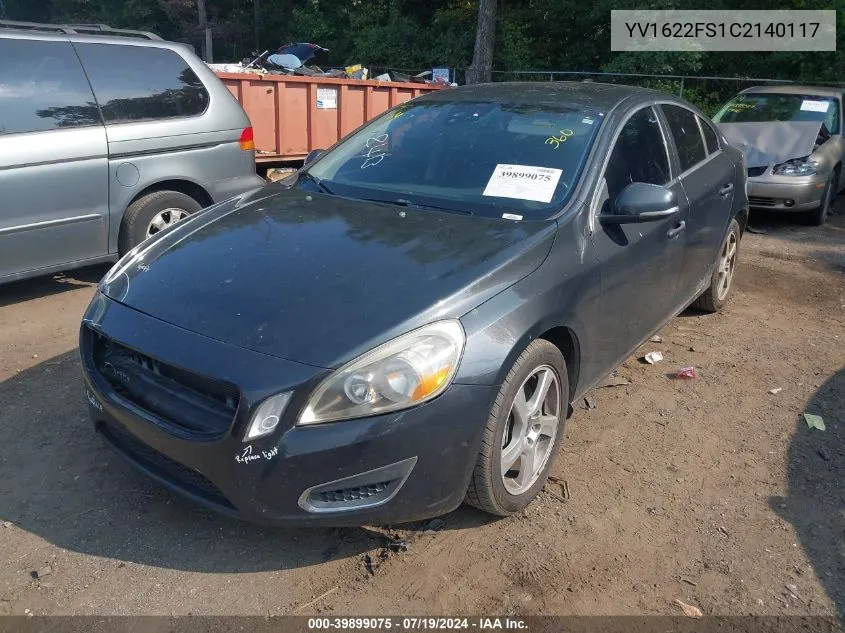 2012 Volvo S60 T5 VIN: YV1622FS1C2140117 Lot: 39899075