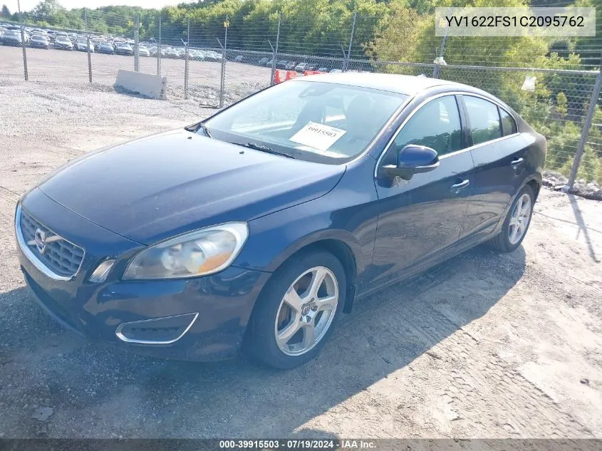 2012 Volvo S60 T5 VIN: YV1622FS1C2095762 Lot: 39915503