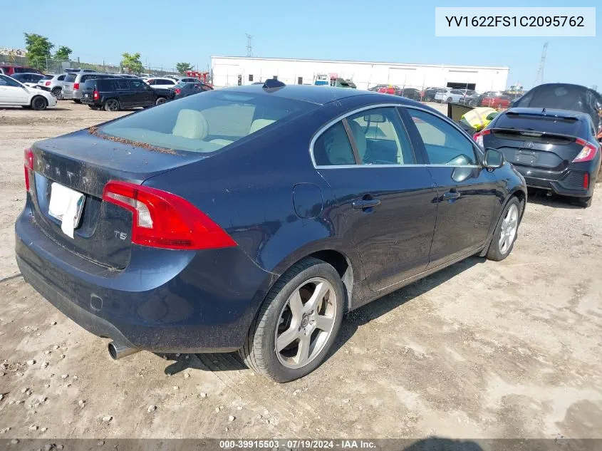 2012 Volvo S60 T5 VIN: YV1622FS1C2095762 Lot: 39915503