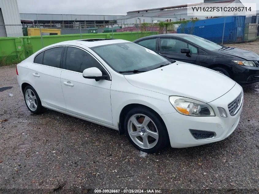 2012 Volvo S60 T5 VIN: YV1622FS1C2095714 Lot: 39928667