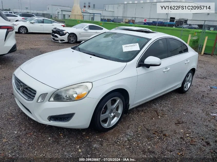 2012 Volvo S60 T5 VIN: YV1622FS1C2095714 Lot: 39928667