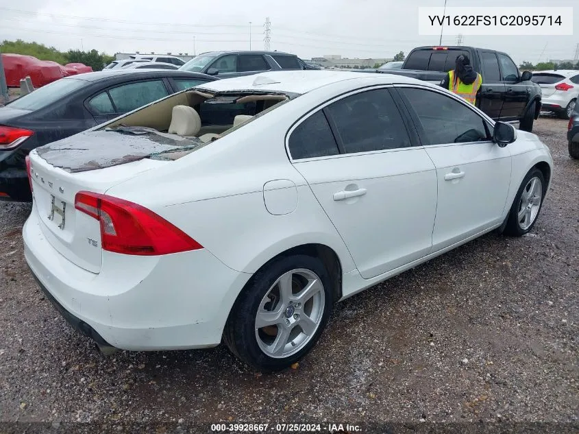 2012 Volvo S60 T5 VIN: YV1622FS1C2095714 Lot: 39928667