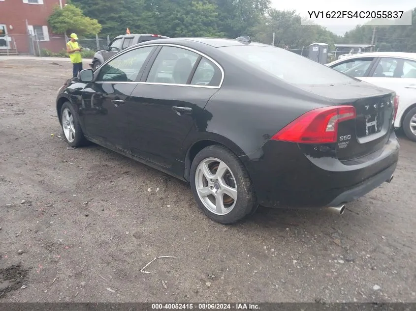 2012 Volvo S60 T5 VIN: YV1622FS4C2055837 Lot: 40052415