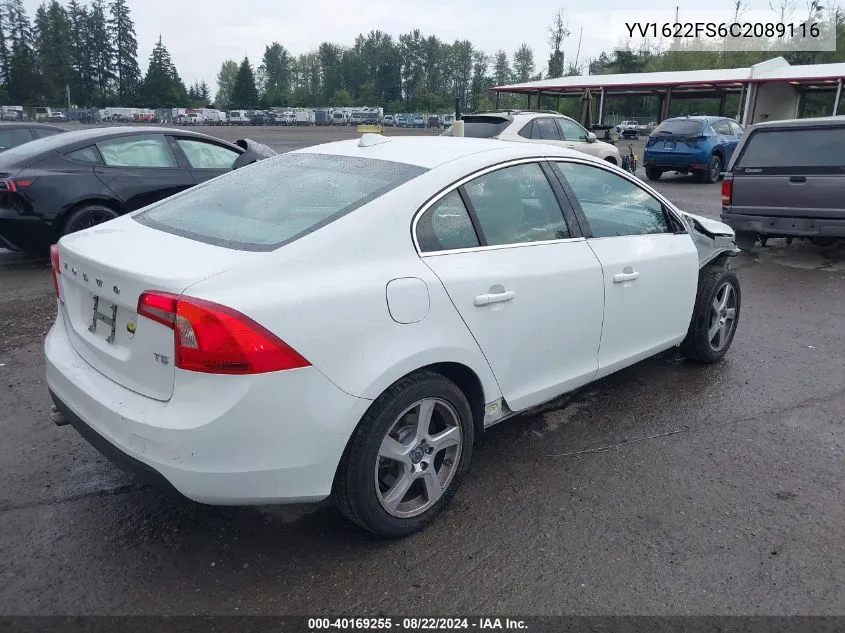 YV1622FS6C2089116 2012 Volvo S60 T5