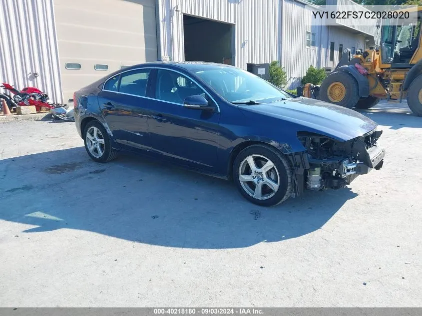 YV1622FS7C2028020 2012 Volvo S60 T5