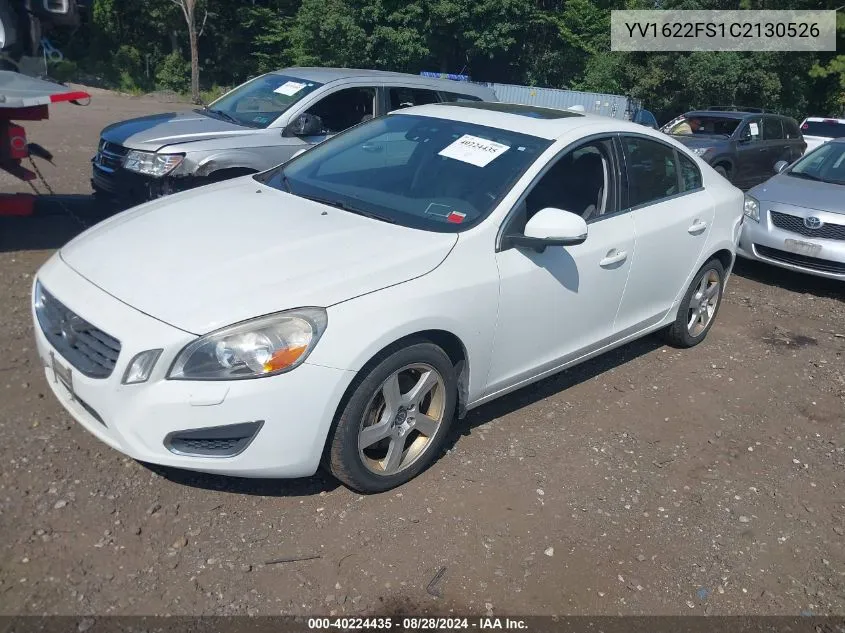 2012 Volvo S60 T5 VIN: YV1622FS1C2130526 Lot: 40224435