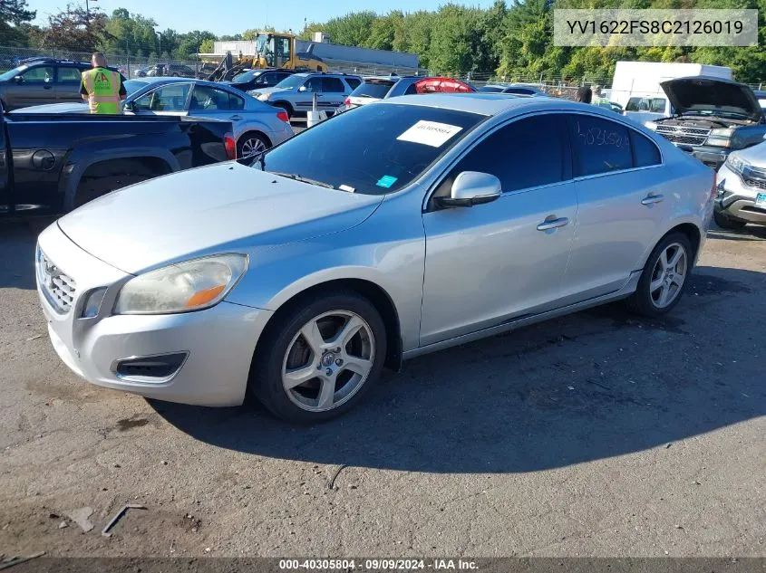 2012 Volvo S60 T5 VIN: YV1622FS8C2126019 Lot: 40305804