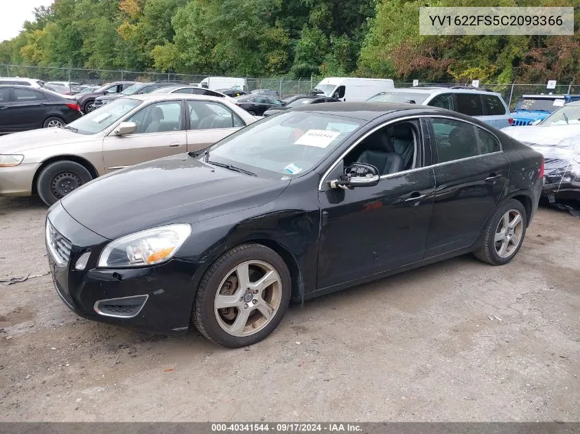 YV1622FS5C2093366 2012 Volvo S60 T5