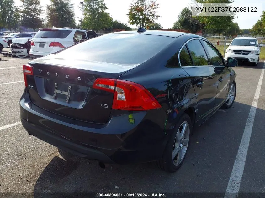 2012 Volvo S60 T5 VIN: YV1622FS7C2088122 Lot: 40394081