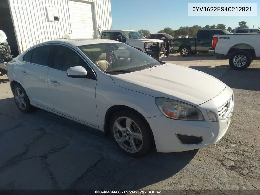 0YV1622FS4C212821 2012 Volvo S60 T5