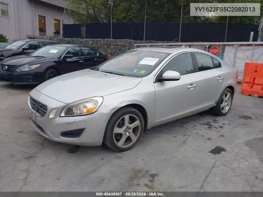 2012 Volvo S60 T5 VIN: YV1622FS5C2082013 Lot: 40438987