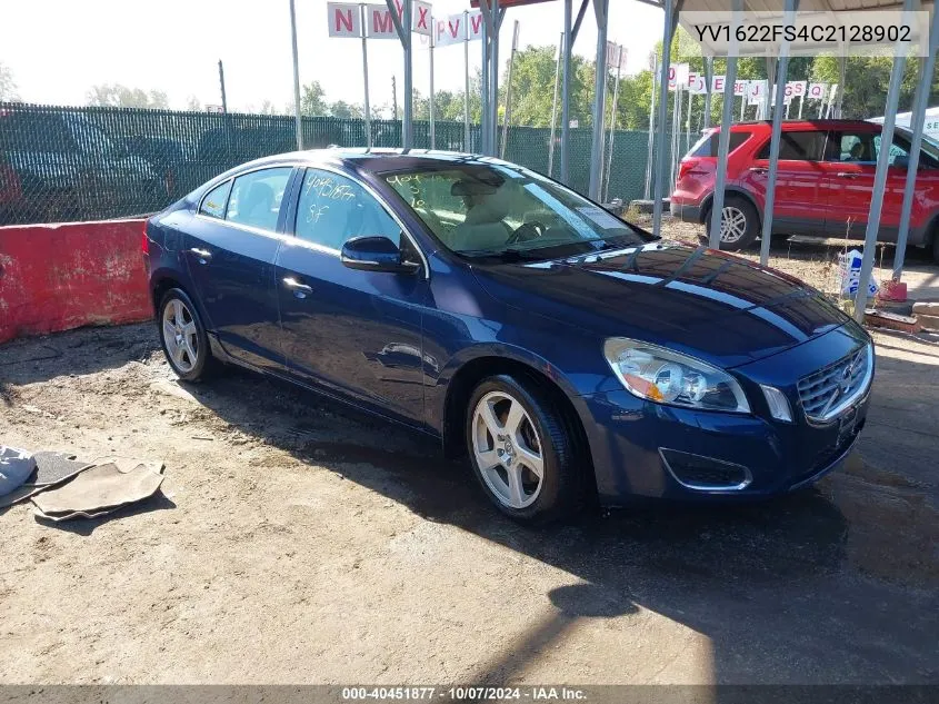 2012 Volvo S60 T5 VIN: YV1622FS4C2128902 Lot: 40451877