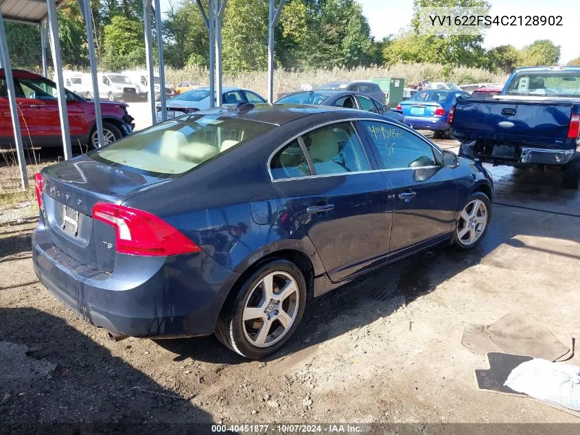 2012 Volvo S60 T5 VIN: YV1622FS4C2128902 Lot: 40451877