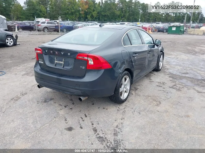 2012 Volvo S60 T5 VIN: YV1622FS3C2095052 Lot: 40472747