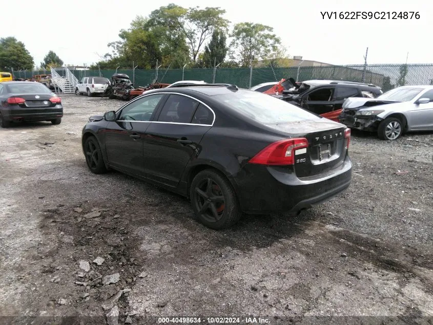 2012 Volvo S60 T5 VIN: YV1622FS9C2124876 Lot: 40498634