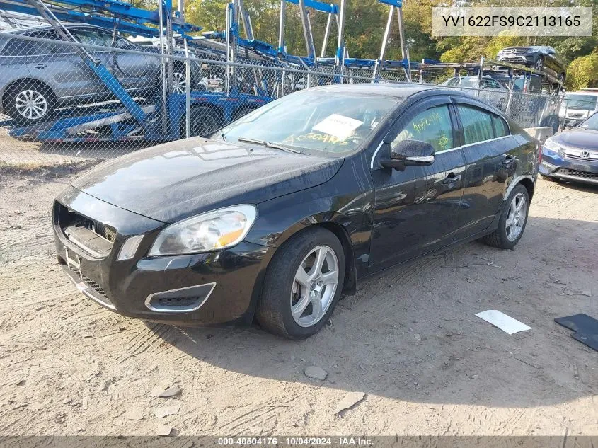 2012 Volvo S60 T5 VIN: YV1622FS9C2113165 Lot: 40504176