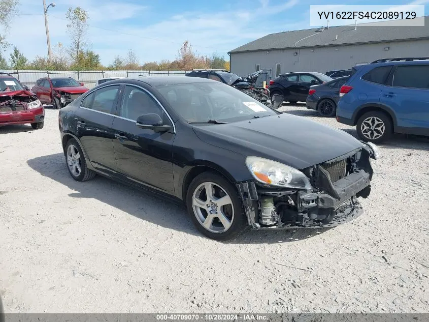 2012 Volvo S60 T5 VIN: YV1622FS4C2089129 Lot: 40709070