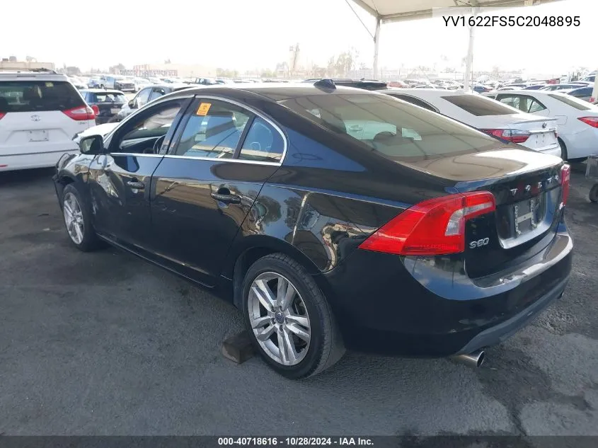 2012 Volvo S60 T5 VIN: YV1622FS5C2048895 Lot: 40718616