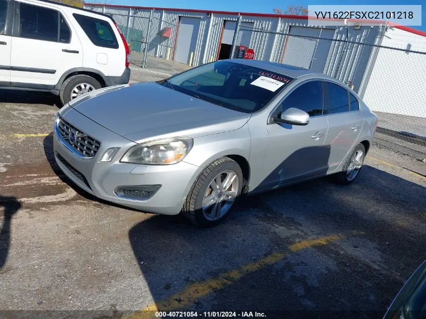 YV1622FSXC2101218 2012 Volvo S60 T5