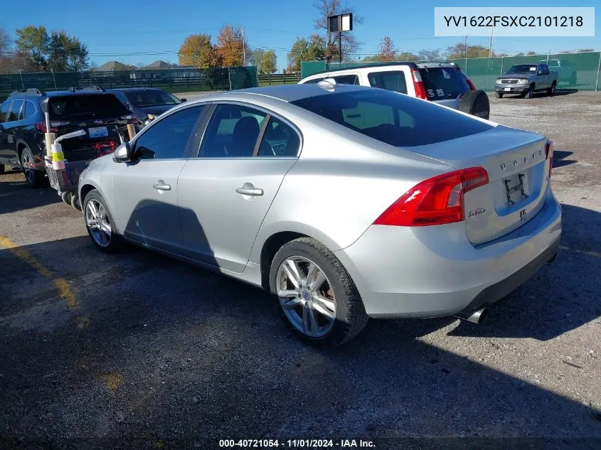 YV1622FSXC2101218 2012 Volvo S60 T5