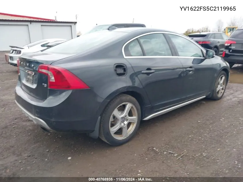 2012 Volvo S60 T5 VIN: YV1622FS5C2119965 Lot: 40768935