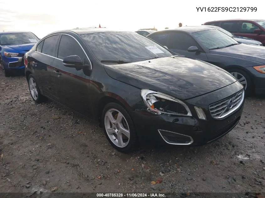 2012 Volvo S60 T5 VIN: YV1622FS9C2129799 Lot: 40785328