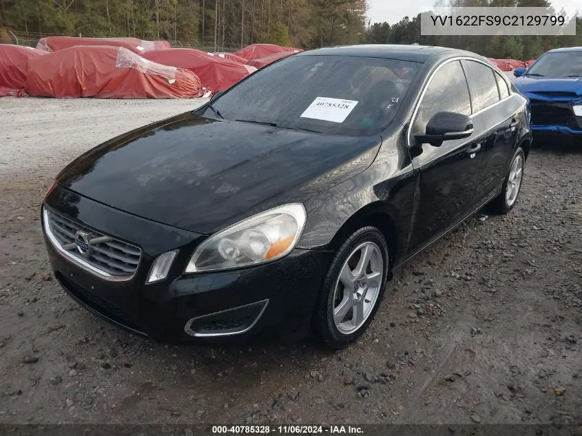 2012 Volvo S60 T5 VIN: YV1622FS9C2129799 Lot: 40785328