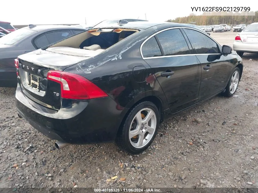 2012 Volvo S60 T5 VIN: YV1622FS9C2129799 Lot: 40785328