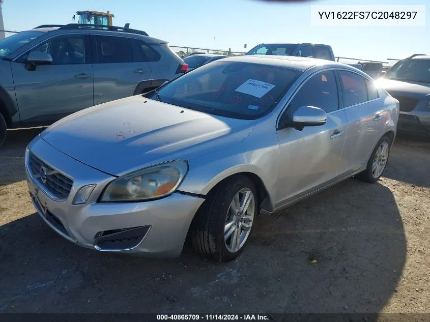 2012 Volvo S60 T5 VIN: YV1622FS7C2048297 Lot: 40865709