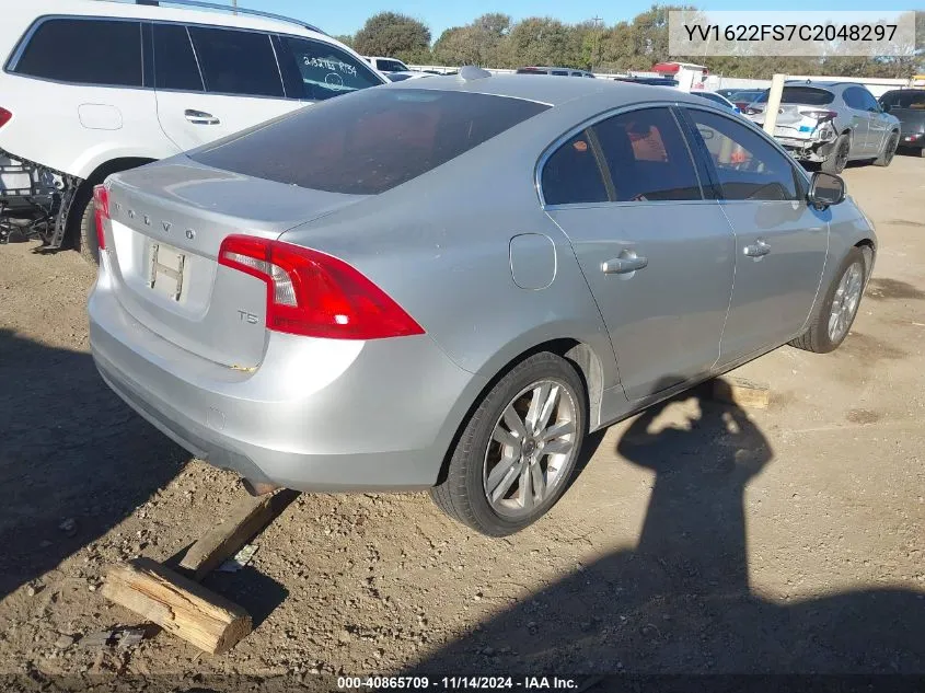 2012 Volvo S60 T5 VIN: YV1622FS7C2048297 Lot: 40865709