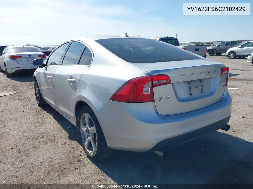 YV1622FS6C2102429 2012 Volvo S60 T5