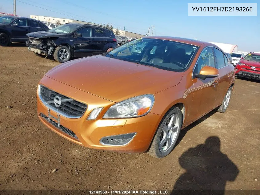 2013 Volvo S60 VIN: YV1612FH7D2193266 Lot: 12143950