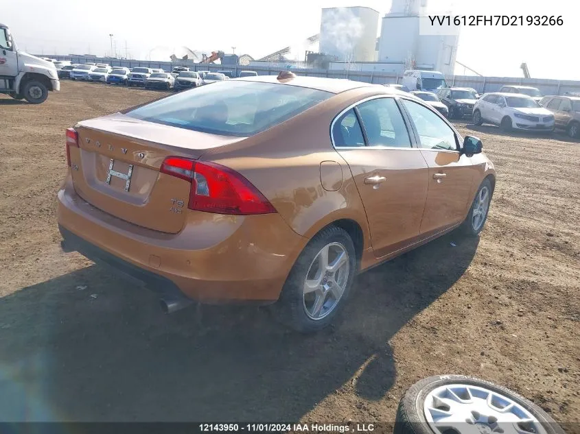 2013 Volvo S60 VIN: YV1612FH7D2193266 Lot: 12143950