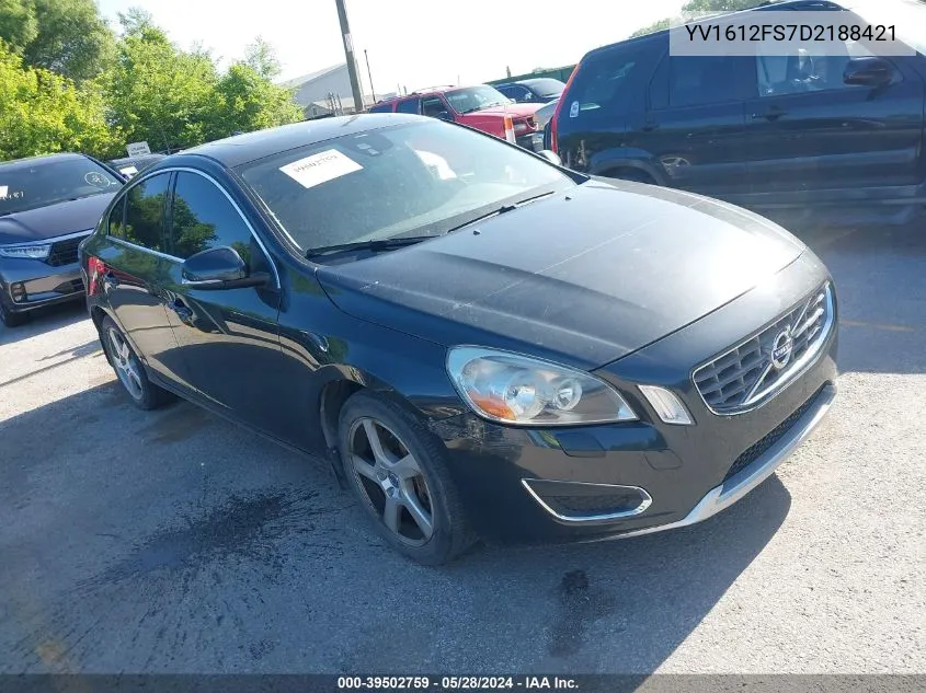 2013 Volvo S60 T5/T5 Platinum/T5 Premier/T5 Premier Plus VIN: YV1612FS7D2188421 Lot: 39502759